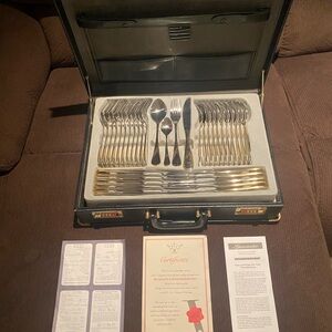 Edelstahl Rostfrei 18/10 Solingen German Gold Accent Stainless Steel 71pc Flatwa